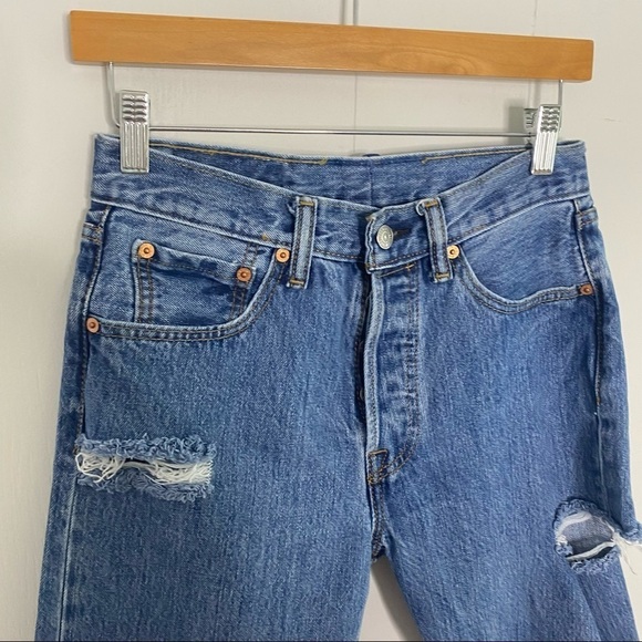 Levi’s Reworked | 501 Original Straight Leg 100% Cotton Jeans by November - Picture 9 of 12